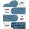 imageCOOFANDY Mens Cotton Henley TShirts Short Sleeve Button Casual Basic Tees Work Shirts with Split SideGrey Blue