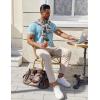 imageCOOFANDY Mens Cotton Henley TShirts Short Sleeve Button Casual Basic Tees Work Shirts with Split SideLight Blue