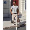 imageCOOFANDY Mens Cotton Henley TShirts Short Sleeve Button Casual Basic Tees Work Shirts with Split SideLight Grey