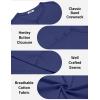 imageCOOFANDY Mens Cotton Henley TShirts Short Sleeve Button Casual Basic Tees Work Shirts with Split SideNavy Blue