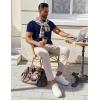 imageCOOFANDY Mens Cotton Henley TShirts Short Sleeve Button Casual Basic Tees Work Shirts with Split SideNavy Blue