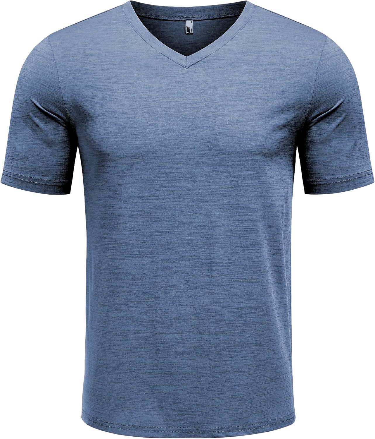 imageCOOFANDY Mens T Shirts Short Sleeve Classic V Neck TShirt Casual Summer Basic Tee ShirtDark Blue