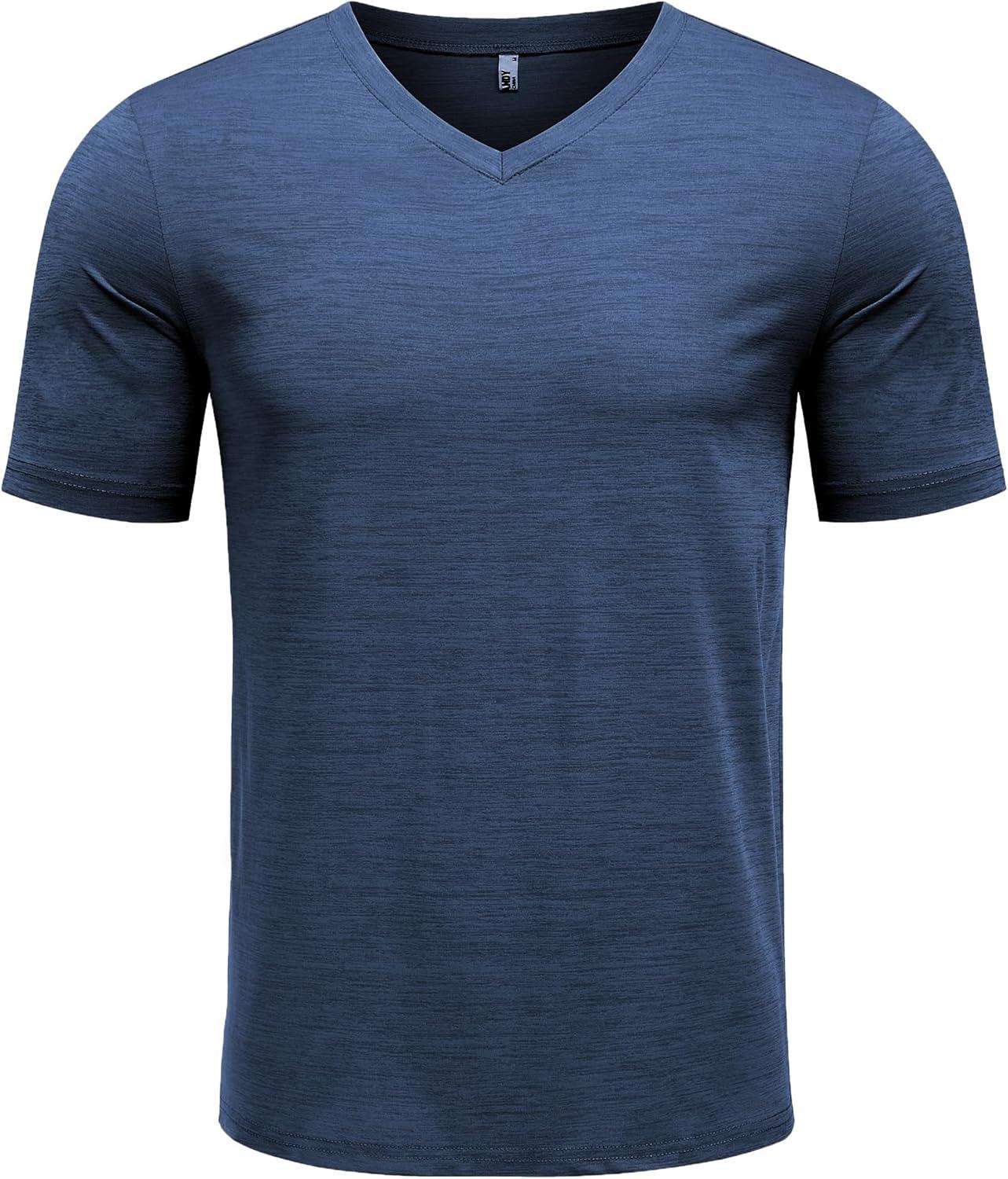 imageCOOFANDY Mens T Shirts Short Sleeve Classic V Neck TShirt Casual Summer Basic Tee ShirtNavy Blue