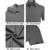 imageCOOFANDY Mens Button Down Short Sleeve Shirt Casual Cotton Summer Beach Wedding Shirts with PocketDark Grey