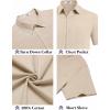 imageCOOFANDY Mens Button Down Short Sleeve Shirt Casual Cotton Summer Beach Wedding Shirts with PocketKhaki