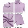 imageCOOFANDY Mens Button Down Short Sleeve Shirt Casual Cotton Summer Beach Wedding Shirts with PocketLavender