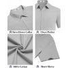 imageCOOFANDY Mens Button Down Short Sleeve Shirt Casual Cotton Summer Beach Wedding Shirts with PocketLight Grey