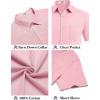 imageCOOFANDY Mens Button Down Short Sleeve Shirt Casual Cotton Summer Beach Wedding Shirts with PocketPink