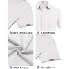imageCOOFANDY Mens Button Down Short Sleeve Shirt Casual Cotton Summer Beach Wedding Shirts with PocketWhite