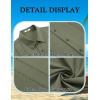 imageCOOFANDY Mens Cuban Guayabera Shirt Short Sleeve Button Down Shirts Summer Beach Vacation ShirtsArmy Green