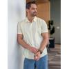 imageCOOFANDY Mens Cuban Guayabera Shirt Short Sleeve Button Down Shirts Summer Beach Vacation ShirtsBeige