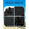 imageCOOFANDY Mens Cuban Guayabera Shirt Short Sleeve Button Down Shirts Summer Beach Vacation ShirtsBlack