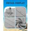 imageCOOFANDY Mens Cuban Guayabera Shirt Short Sleeve Button Down Shirts Summer Beach Vacation ShirtsLight Gray