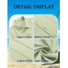 imageCOOFANDY Mens Cuban Guayabera Shirt Short Sleeve Button Down Shirts Summer Beach Vacation ShirtsLight Green