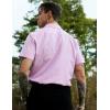 imageCOOFANDY Mens Cuban Guayabera Shirt Short Sleeve Button Down Shirts Summer Beach Vacation ShirtsLight Purple