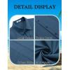 imageCOOFANDY Mens Cuban Guayabera Shirt Short Sleeve Button Down Shirts Summer Beach Vacation ShirtsRoyal Blue