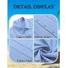 imageCOOFANDY Mens Cuban Guayabera Shirt Short Sleeve Button Down Shirts Summer Beach Vacation ShirtsSky Blue