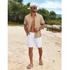 imageCOOFANDY Mens Cuban Guayabera Shirt Short Sleeve Button Down Shirts Summer Beach Vacation ShirtsTan
