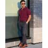 imageCOOFANDY Mens Cuban Guayabera Shirt Short Sleeve Button Down Shirts Summer Beach Vacation ShirtsWine Red