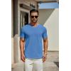imageCOOFANDY Mens T Shirts Short Sleeve Classic V Neck TShirt Casual Summer Basic Tee ShirtBlue