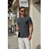 imageCOOFANDY Mens T Shirts Short Sleeve Classic V Neck TShirt Casual Summer Basic Tee ShirtDark Grey