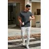imageCOOFANDY Mens T Shirts Short Sleeve Classic V Neck TShirt Casual Summer Basic Tee ShirtDark Grey