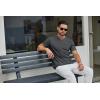 imageCOOFANDY Mens T Shirts Short Sleeve Classic V Neck TShirt Casual Summer Basic Tee ShirtDark Grey