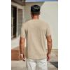 imageCOOFANDY Mens T Shirts Short Sleeve Classic V Neck TShirt Casual Summer Basic Tee ShirtKhaki