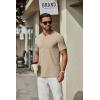 imageCOOFANDY Mens T Shirts Short Sleeve Classic V Neck TShirt Casual Summer Basic Tee ShirtKhaki