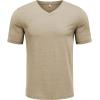 imageCOOFANDY Mens T Shirts Short Sleeve Classic V Neck TShirt Casual Summer Basic Tee ShirtKhaki