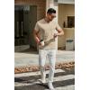 imageCOOFANDY Mens T Shirts Short Sleeve Classic V Neck TShirt Casual Summer Basic Tee ShirtKhaki