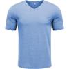 imageCOOFANDY Mens T Shirts Short Sleeve Classic V Neck TShirt Casual Summer Basic Tee ShirtLight Blue