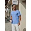 imageCOOFANDY Mens T Shirts Short Sleeve Classic V Neck TShirt Casual Summer Basic Tee ShirtLight Blue