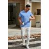 imageCOOFANDY Mens T Shirts Short Sleeve Classic V Neck TShirt Casual Summer Basic Tee ShirtLight Blue