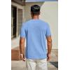 imageCOOFANDY Mens T Shirts Short Sleeve Classic V Neck TShirt Casual Summer Basic Tee ShirtLight Blue