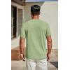 imageCOOFANDY Mens T Shirts Short Sleeve Classic V Neck TShirt Casual Summer Basic Tee ShirtLight Green