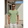 imageCOOFANDY Mens T Shirts Short Sleeve Classic V Neck TShirt Casual Summer Basic Tee ShirtLight Green