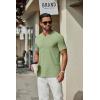 imageCOOFANDY Mens T Shirts Short Sleeve Classic V Neck TShirt Casual Summer Basic Tee ShirtLight Green