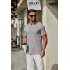 imageCOOFANDY Mens T Shirts Short Sleeve Classic V Neck TShirt Casual Summer Basic Tee ShirtLight Grey