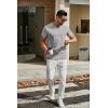 imageCOOFANDY Mens T Shirts Short Sleeve Classic V Neck TShirt Casual Summer Basic Tee ShirtLight Grey