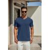 imageCOOFANDY Mens T Shirts Short Sleeve Classic V Neck TShirt Casual Summer Basic Tee ShirtNavy Blue