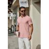 imageCOOFANDY Mens T Shirts Short Sleeve Classic V Neck TShirt Casual Summer Basic Tee ShirtPink