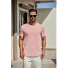 imageCOOFANDY Mens T Shirts Short Sleeve Classic V Neck TShirt Casual Summer Basic Tee ShirtPink