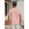 imageCOOFANDY Mens T Shirts Short Sleeve Classic V Neck TShirt Casual Summer Basic Tee ShirtPink