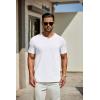 imageCOOFANDY Mens T Shirts Short Sleeve Classic V Neck TShirt Casual Summer Basic Tee ShirtWhite