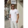 imageCOOFANDY Mens T Shirts Short Sleeve Classic V Neck TShirt Casual Summer Basic Tee ShirtWhite