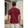 imageCOOFANDY Mens T Shirts Short Sleeve Classic V Neck TShirt Casual Summer Basic Tee ShirtWine Red