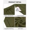 imageCOOFANDY Mens Casual Cotton Pants Elastic Waist Drawstring Linen Beach Summer Pants Lightweight Yoga TrousersArmy Green