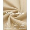 imageCOOFANDY Mens Casual Cotton Pants Elastic Waist Drawstring Linen Beach Summer Pants Lightweight Yoga TrousersBeige