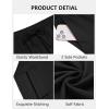 imageCOOFANDY Mens Casual Cotton Pants Elastic Waist Drawstring Linen Beach Summer Pants Lightweight Yoga TrousersBlack